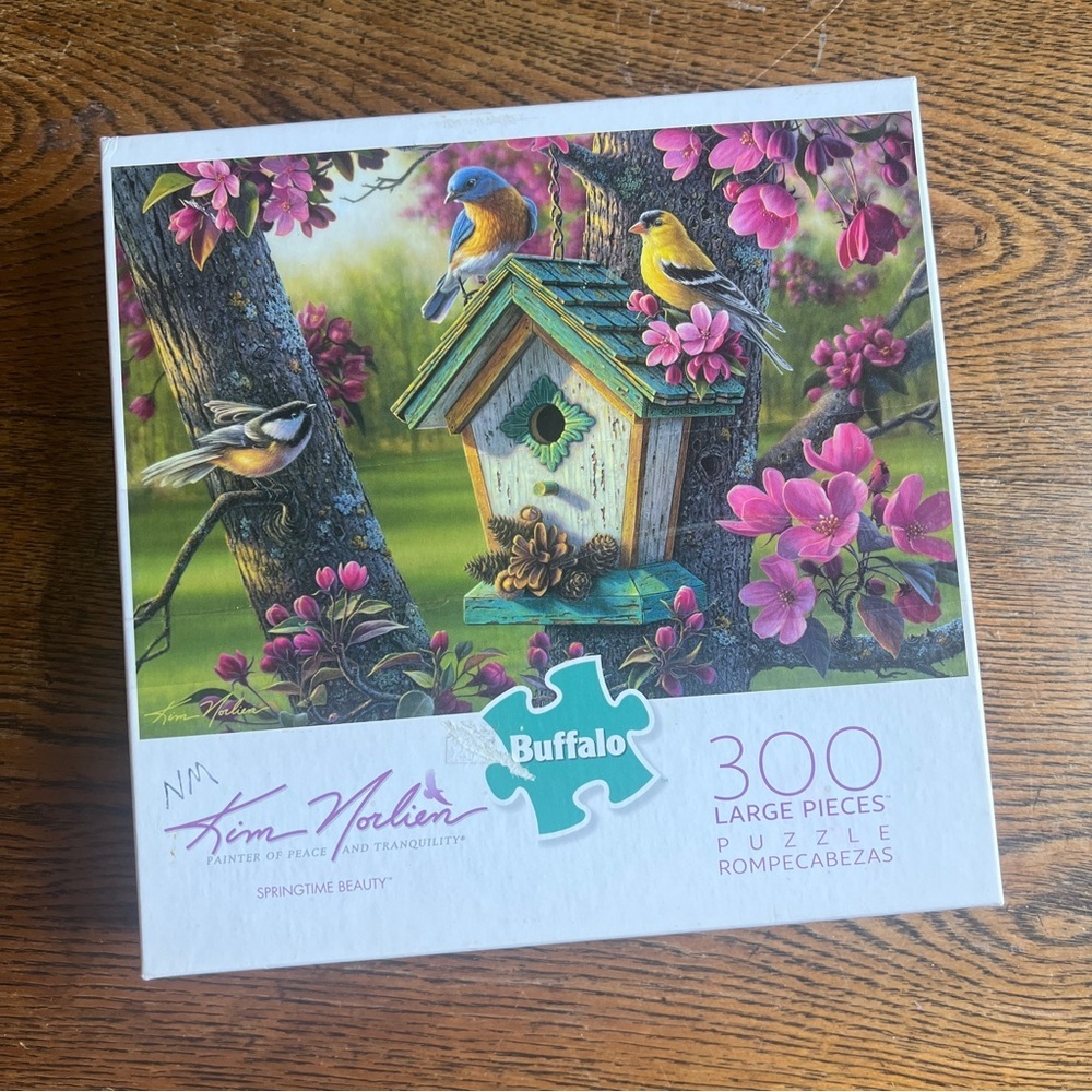 Buffalo Kim Norlien “Springtime Beauty” 300 Piece Crabapple Birdhouse Puzzle